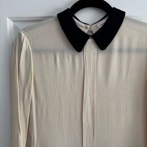 Sunday Best Cream Dress with Black Trim